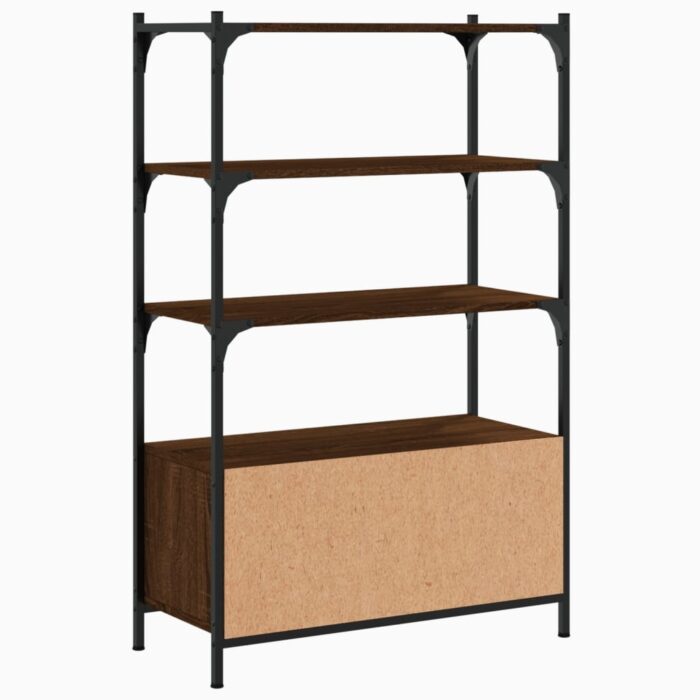 Bibliothèque à 3 niveaux chêne marron 70x30x109,5 cm – Image 6