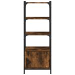 Bibliothèque à 3 niveaux chêne fumé 41x30x109,5 cm – Image 4