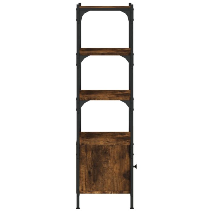 Bibliothèque à 3 niveaux chêne fumé 41x30x109,5 cm – Image 5