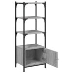 Bibliothèque à 3 niveaux sonoma gris 41x30x109,5 cm – Image 3