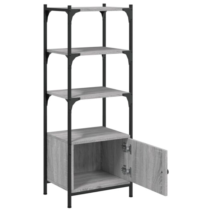 Bibliothèque à 3 niveaux sonoma gris 41x30x109,5 cm – Image 3