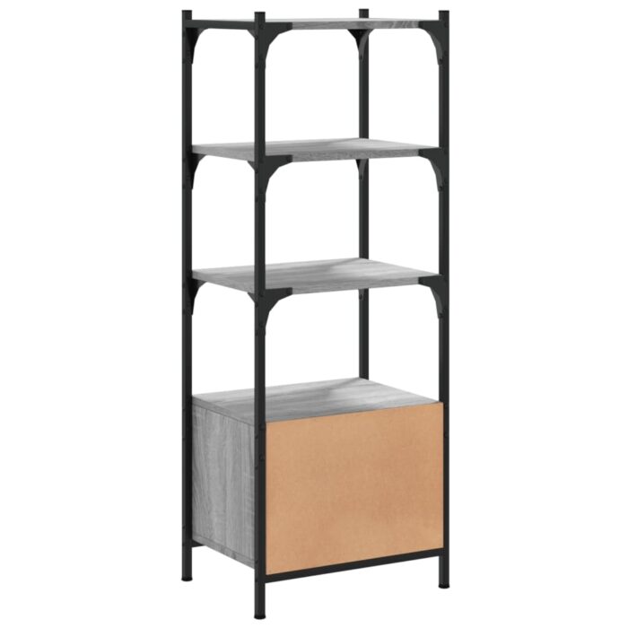 Bibliothèque à 3 niveaux sonoma gris 41x30x109,5 cm – Image 6