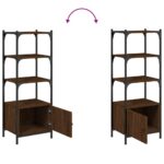 Bibliothèque à 3 niveaux chêne brun 41x30x109,5 cm – Image 7