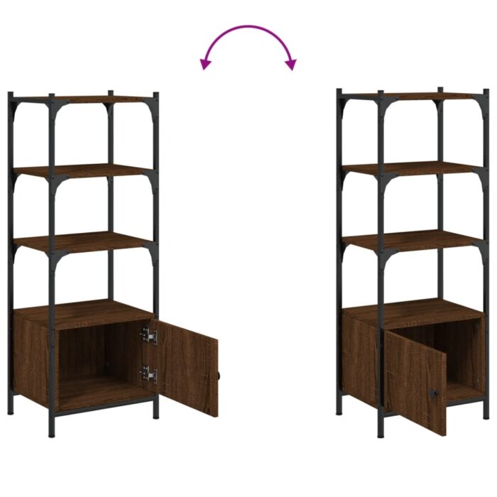 Bibliothèque à 3 niveaux chêne brun 41x30x109,5 cm – Image 7