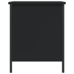 Banc de rangement noir 40x42,5x50 cm bois d'ingénierie – Image 5