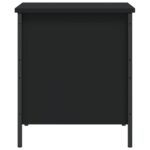 Banc de rangement noir 40x42,5x50 cm bois d'ingénierie – Image 6