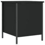 Banc de rangement noir 40x42,5x50 cm bois d'ingénierie – Image 7