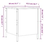 Banc de rangement chêne fumé 40x42,5x50 cm bois d'ingénierie – Image 10