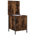 Banc de rangement chêne fumé 40x42,5x50 cm bois d'ingénierie – Image 3