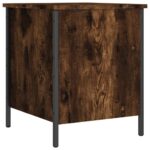Banc de rangement chêne fumé 40x42,5x50 cm bois d'ingénierie – Image 7