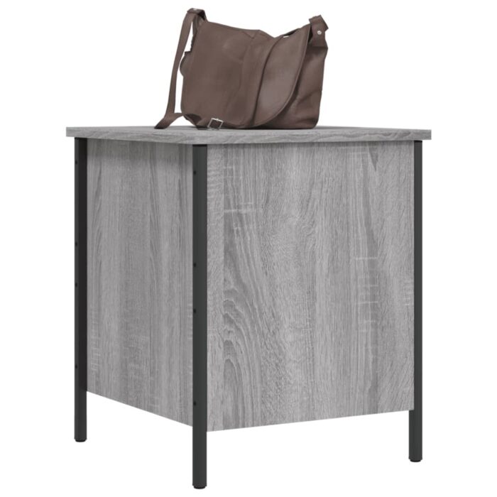 Banc de rangement sonoma gris 40x42,5x50 cm bois d'ingénierie – Image 2