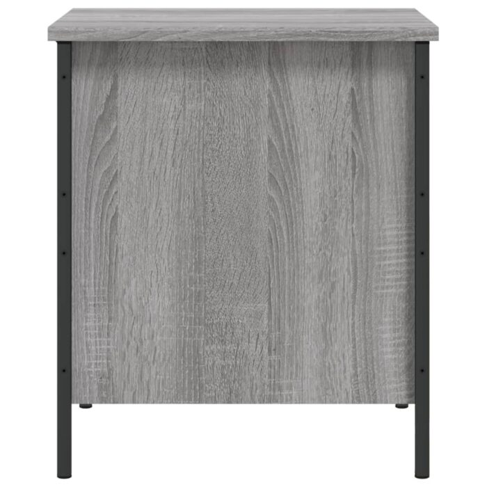 Banc de rangement sonoma gris 40x42,5x50 cm bois d'ingénierie – Image 6