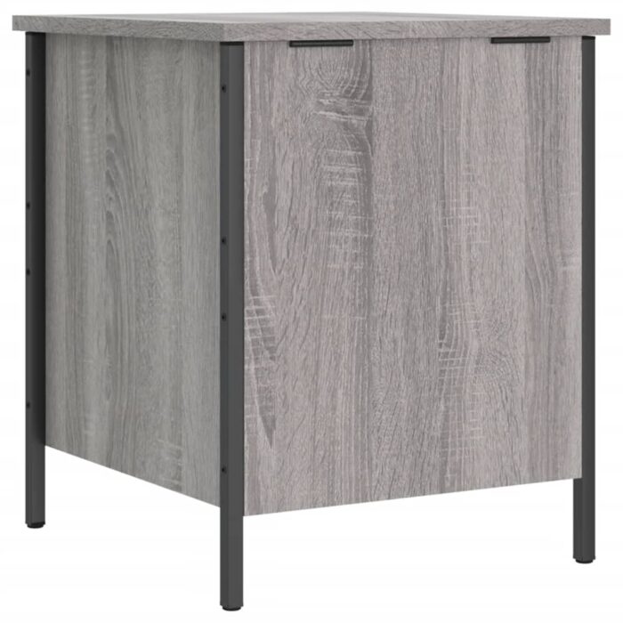Banc de rangement sonoma gris 40x42,5x50 cm bois d'ingénierie – Image 7