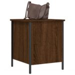 Banc de rangement chêne marron 40x42,5x50 cm bois d'ingénierie – Image 2
