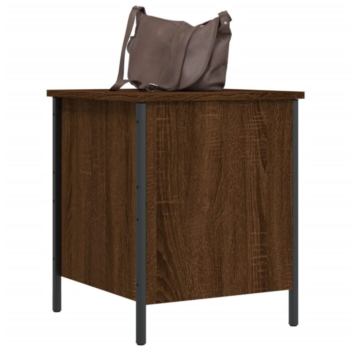 Banc de rangement chêne marron 40x42,5x50 cm bois d'ingénierie – Image 2