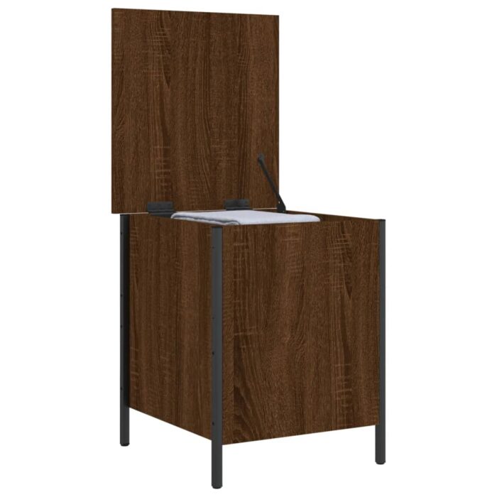Banc de rangement chêne marron 40x42,5x50 cm bois d'ingénierie – Image 3