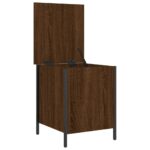 Banc de rangement chêne marron 40x42,5x50 cm bois d'ingénierie – Image 4