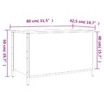 Banc de rangement chêne marron 80x42,5x50 cm bois d'ingénierie – Image 10