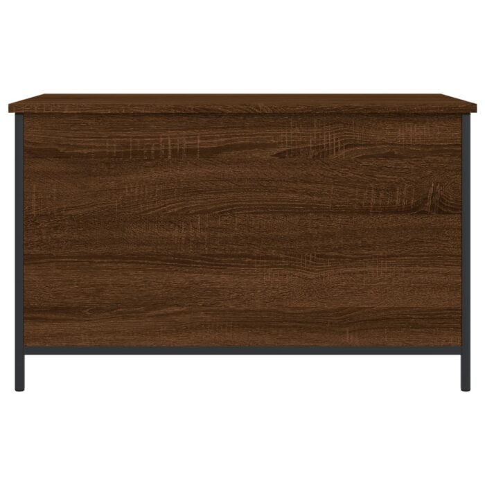 Banc de rangement chêne marron 80x42,5x50 cm bois d'ingénierie – Image 5