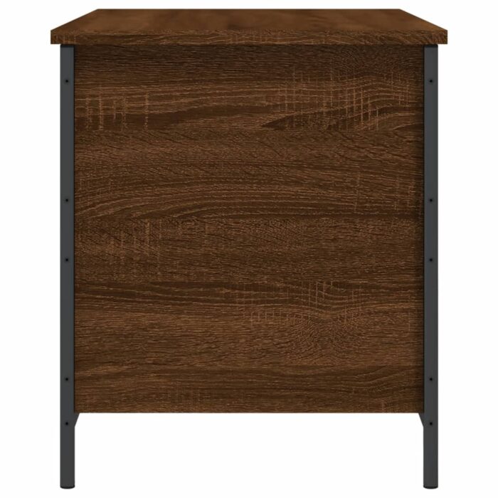 Banc de rangement chêne marron 80x42,5x50 cm bois d'ingénierie – Image 6