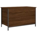 Banc de rangement chêne marron 80x42,5x50 cm bois d'ingénierie – Image 7