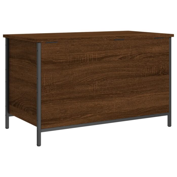 Banc de rangement chêne marron 80x42,5x50 cm bois d'ingénierie – Image 7