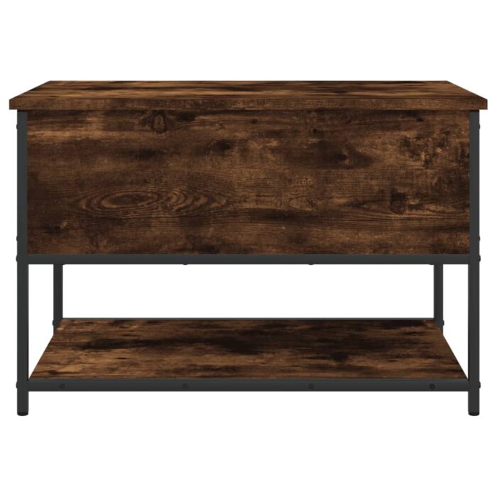 Banc de rangement chêne fumé 70x42,5x47 cm bois d'ingénierie – Image 5