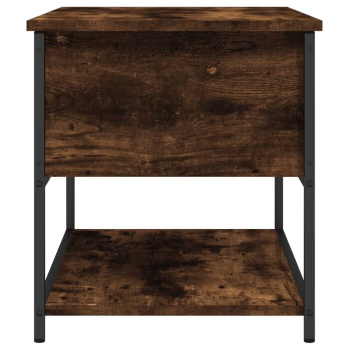 Banc de rangement chêne fumé 70x42,5x47 cm bois d'ingénierie – Image 6