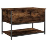 Banc de rangement chêne fumé 70x42,5x47 cm bois d'ingénierie – Image 7