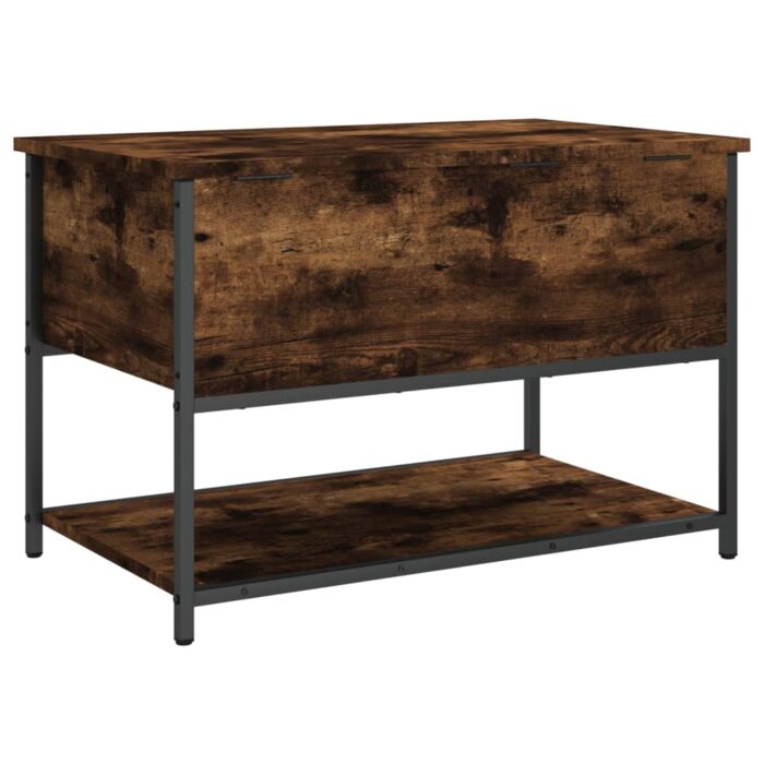 Banc de rangement chêne fumé 70x42,5x47 cm bois d'ingénierie – Image 7