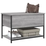 Banc de rangement sonoma gris 70x42,5x47 cm bois d'ingénierie – Image 2