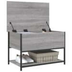 Banc de rangement sonoma gris 70x42,5x47 cm bois d'ingénierie – Image 3