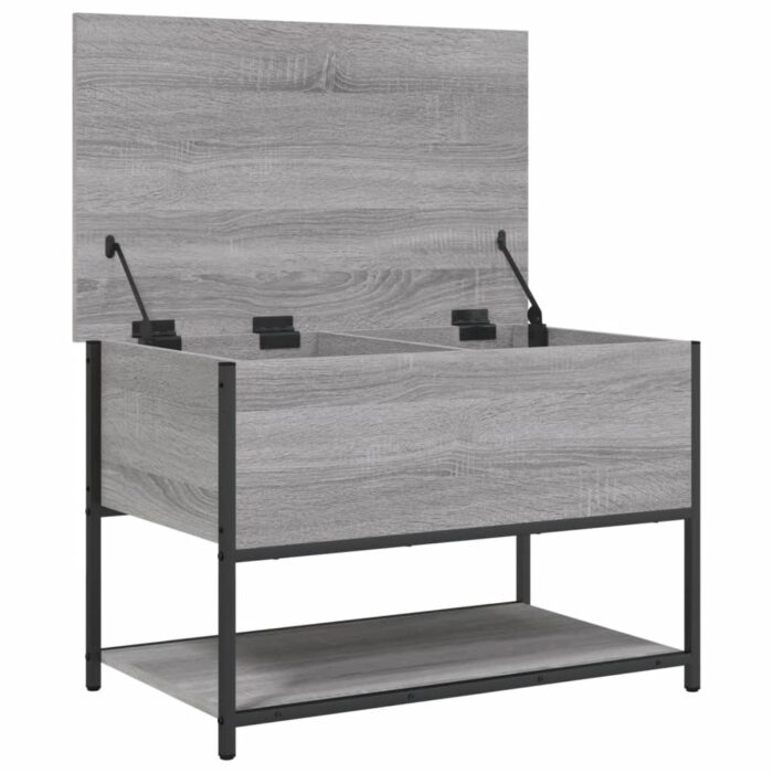 Banc de rangement sonoma gris 70x42,5x47 cm bois d'ingénierie – Image 4