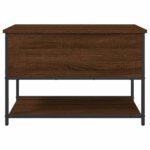 Banc de rangement chêne marron 70x42,5x47 cm bois d'ingénierie – Image 5