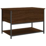 Banc de rangement chêne marron 70x42,5x47 cm bois d'ingénierie – Image 7