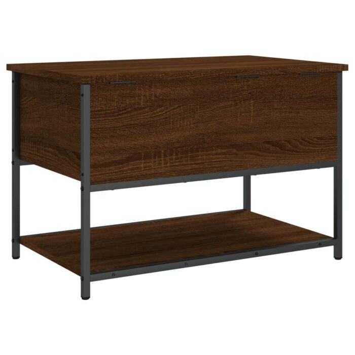 Banc de rangement chêne marron 70x42,5x47 cm bois d'ingénierie – Image 7