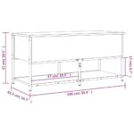 Banc de rangement chêne fumé 100x42,5x47 cm bois d'ingénierie – Image 10