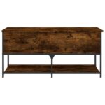 Banc de rangement chêne fumé 100x42,5x47 cm bois d'ingénierie – Image 5