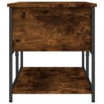 Banc de rangement chêne fumé 100x42,5x47 cm bois d'ingénierie – Image 6
