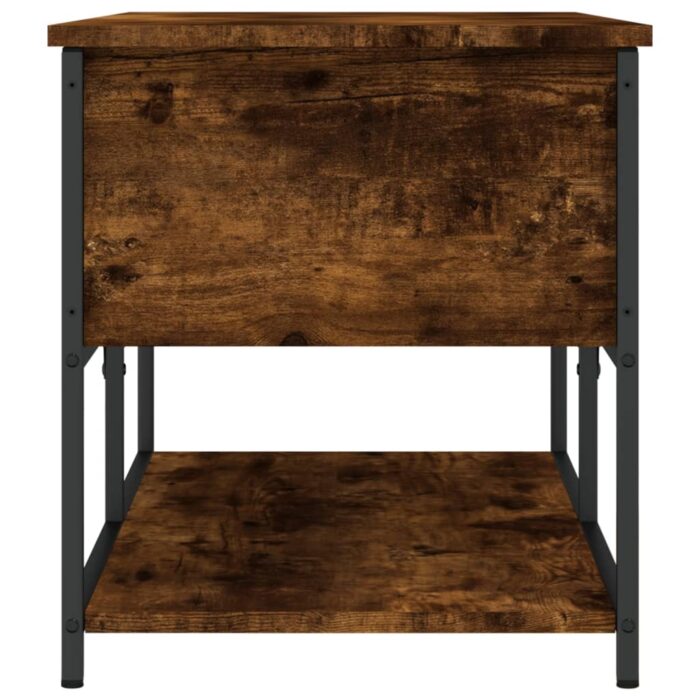Banc de rangement chêne fumé 100x42,5x47 cm bois d'ingénierie – Image 6