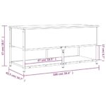 Banc de rangement sonoma gris 100x42,5x47 cm bois d'ingénierie – Image 10