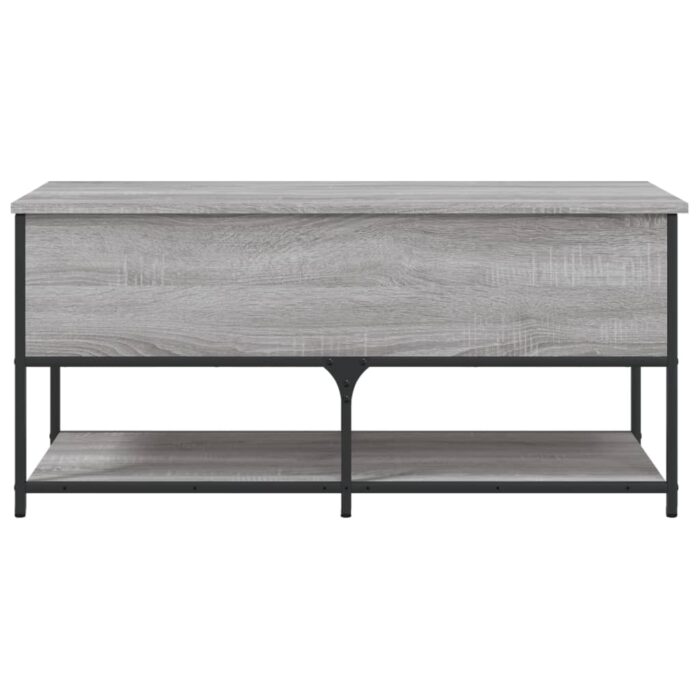 Banc de rangement sonoma gris 100x42,5x47 cm bois d'ingénierie – Image 5