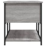 Banc de rangement sonoma gris 100x42,5x47 cm bois d'ingénierie – Image 6