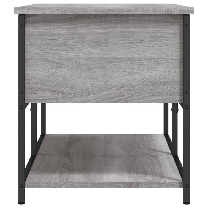 Banc de rangement sonoma gris 100x42,5x47 cm bois d'ingénierie – Image 6