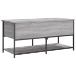 Banc de rangement sonoma gris 100x42,5x47 cm bois d'ingénierie – Image 7