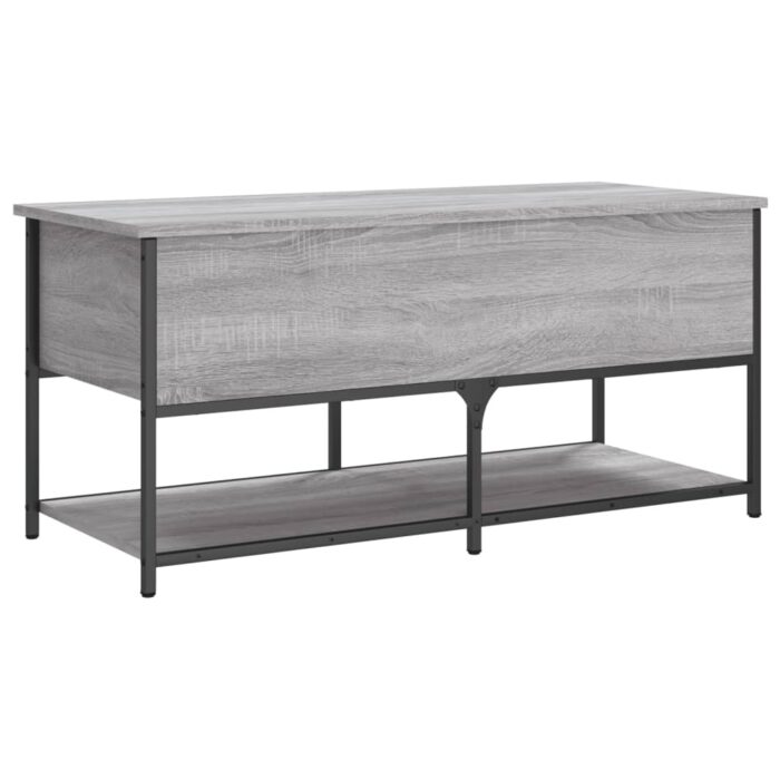 Banc de rangement sonoma gris 100x42,5x47 cm bois d'ingénierie – Image 7