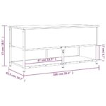 Banc de rangement chêne marron 100x42,5x47 cm bois d'ingénierie – Image 10