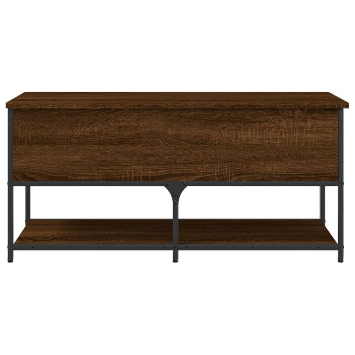 Banc de rangement chêne marron 100x42,5x47 cm bois d'ingénierie – Image 5
