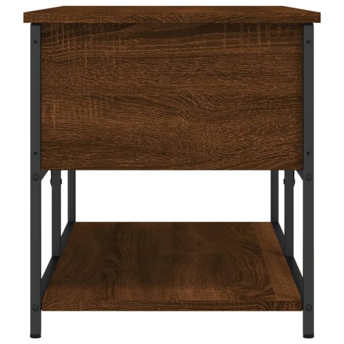 Banc de rangement chêne marron 100x42,5x47 cm bois d'ingénierie – Image 6