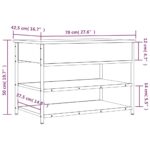 Banc à chaussures chêne fumé 70x42,5x50 cm bois d'ingénierie – Image 10